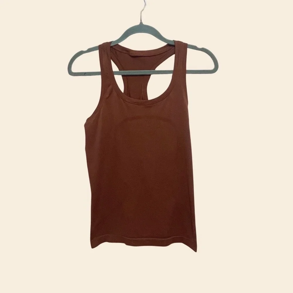 Lululemon Swiftly Tech Racerback Tank Brown Stretch Athletic Athleisure